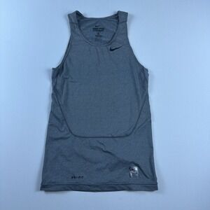 Nike Pro Combat Compression Tank Top Football Men M Fitted Performance Gray Gym